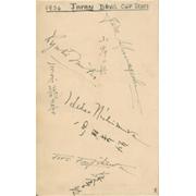 JAPANESE DAVIS CUP TEAM 1934 TENNIS AUTOGRAPHS