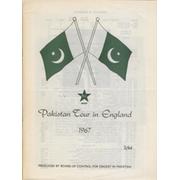 PAKISTAN TOUR IN ENGLAND 1967 CRICKET BROCHURE
