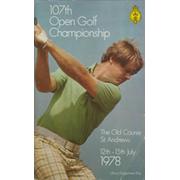 OPEN CHAMPIONSHIP 1978 (ST ANDREWS) GOLF PROGRAMME