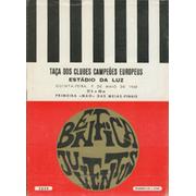 BENFICA V JUVENTUS 1968 (EUROPEAN CUP SEMI-FINAL) FOOTBALL PROGRAMME