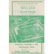 IRISH LEAGUE V SCOTTISH LEAGUE 1959 FOOTBALL PROGRAMME