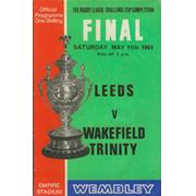 LEEDS V WAKEFIELD TRINITY 1968 (CHALLENGE CUP FINAL) RUGBY LEAGUE PROGRAMME
