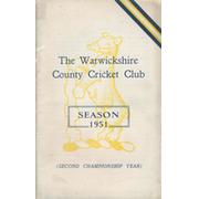 WARWICKSHIRE COUNTY CRICKET CLUB ANNUAL REPORT 1951