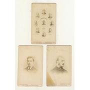 CAMBRIDGE UNIVERSITY ROWING CREW 1880 - 3 X CARTES DE VISITE 