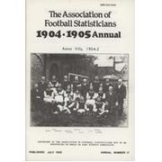 ASSOCIATION OF FOOTBALL STATISTICIANS 1904-1905 ANNUAL