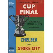 CHELSEA V STOKE CITY 1972 (LEAGUE CUP FINAL) FOOTBALL PROGRAMME