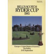 RYDER CUP 1985 (THE BELFRY) OFFICIAL PROGRAMME