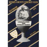 SUSSEX COUNTY CRICKET CLUB HANDBOOK 1979