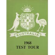 AUSTRALIA 1968 TEST TOUR - CRICKET BROCHURE