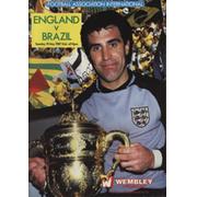 ENGLAND V BRAZIL 1987 FOOTBALL PROGRAMME