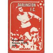 DARLINGTON F.C.  OFFICIAL HANDBOOK 1975-76