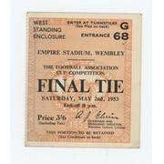BLACKPOOL V BOLTON WANDERERS 1953 (F.A. CUP FINAL) FOOTBALL TICKET