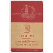LONDON OLYMPICS 1948 - SWEDEN V DENMARK (FOOTBALL SEMI-FINAL) PROGRAMME