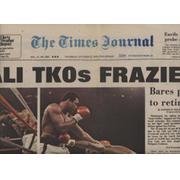 ALI V FRAZIER THRILLA IN MANILA 1975 - LOCAL PHILIPPINES NEWSPAPER