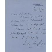 TOM TAYLOR (YORKSHIRE) 1953 HANDWRITTEN  CRICKET LETTER