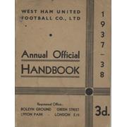 WEST HAM UNITED ANNUAL OFFICIAL HANDBOOK 1937-38