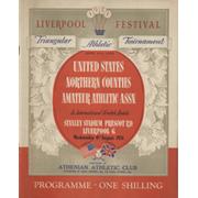 TRIANGULAR ATHLETICS TOURNAMENT 1951 (LIVERPOOL FESTIVAL) OFFICIAL PROGRAMME - INCLUDING USA