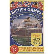 BRITISH GAMES 1949 SIGNED ATHLETICS PROGRAMME