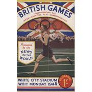 BRITISH GAMES 1948 ATHLETICS PROGRAMME