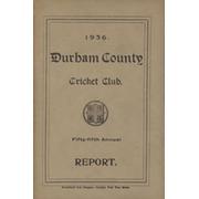 DURHAM COUNTY CRICKET CLUB ANNUAL REPORT 1936