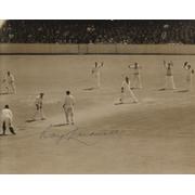 RAY LINDWALL 1953 (OVAL) SIGNED CRICKET PHOTOGRAPH