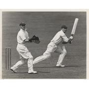 CHARLIE BARNETT 1938 CRICKET PHOTOGRAPH  - TRENT BRIDGE ASHES TEST