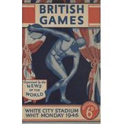 BRITISH GAMES 1946 ATHLETICS PROGRAMME