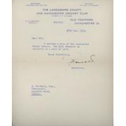 GEOFFREY HOWARD (MIDDLESEX) 1953 CRICKET LETTER