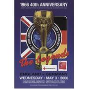 ENGLAND v GERMANY -THE LEGENDS 2006 FOOTBALL PROGRAMME