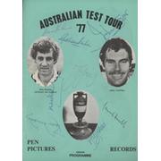 AUSTRALIAN TEST TOUR 