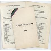 STRAGGLERS OF ASIA CRICKET CLUB 1968 - RULES & LIST OF MEMBERS