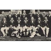 AUSTRALIA 1930 CRICKET POSTCARD - SIGNED BY BRADMAN (TWICE)