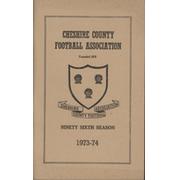 CHESHIRE COUNTY FOOTBALL ASSOCIATION 1973-74 OFFICIAL HANDBOOK