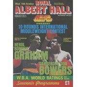 HEROL GRAHAM V ROBERTO RUIZ 1985 BOXING PROGRAMME