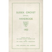 OFFICIAL SUSSEX CRICKET HANDBOOK 1953