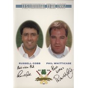 RUSSELL COBB & PHIL WHITTICASE (LEICESTERSHIRE) 1997 SIGNED CRICKET BENEFIT BROCHURE