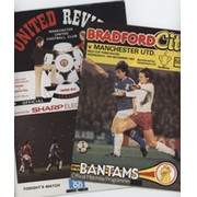 MANCHESTER UNITED V BRADFORD CITY 1982-83 FOOTBALL PROGRAMMES (X2)