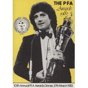 THE P.F.A. AWARDS 1983 MENU AND PROGRAMME