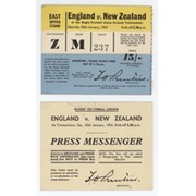 ENGLAND V NEW ZEALAND 1954 RUGBY TICKET