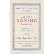 AL DELANEY V JACK LONDON 1938 BOXING PROGRAMME