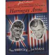 BRUCE WOODCOCK V JOE BAKSI 1947 BOXING PROGRAMME (SIGNED BY BAKSI)