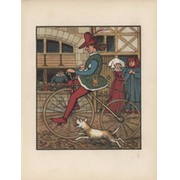 "A BICYCLOPAEDIA" COLOUR LITHOGRAPH 1872 - BY J.E. ROGERS