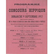 LE TOUQUET-PARIS-PLAGE HORSE SHOW (SEPTEMBER 9TH 1917 - MUTINY OF ETAPLES) PROGRAMME & TICKET