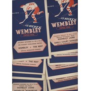 WEMBLEY LIONS 1949-50 ICE HOCKEY PROGRAMMES (X 11)