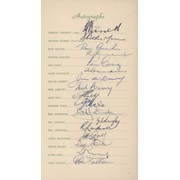 AUSTRALIA 1953 SIGNED CRICKET ITINERARY CARD