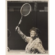 CHARLOTTE COOPER STERRY 1961 TENNIS PHOTOGRAPH (5 TIME WIMBLEDON CHAMPION)