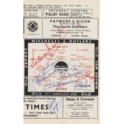 STOKE CITY V FULHAM 1965-66 FOOTBALL PROGRAMME - SIGNED BY FULHAM
