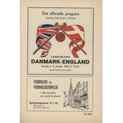 DENMARK V ENGLAND 1955 FOOTBALL PROGRAMME