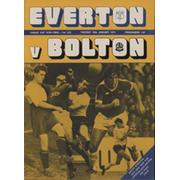 EVERTON V BOLTON WANDERERS 1977 (LEAGUE CUP SEMI-FINAL) FOOTBALL PROGRAMME