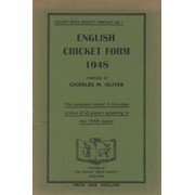 CRICKET BOOK SOCIETY PAMPHLET NO.1 - ENGLISH CRICKET FORM 1948
